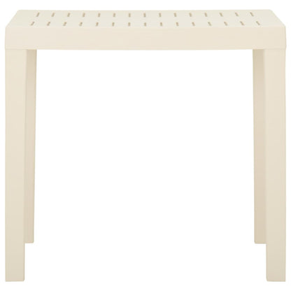 Tavolo da Giardino Bianco 79x65x72 cm in Plastica
