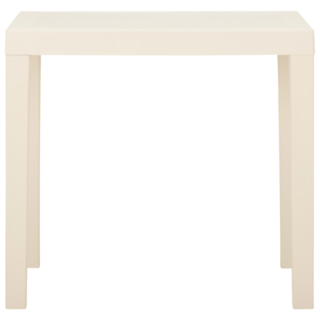 Tavolo da Giardino Bianco 79x65x72 cm in Plastica