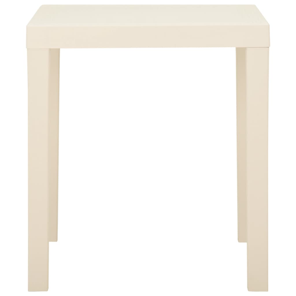 Tavolo da Giardino Bianco 79x65x72 cm in Plastica