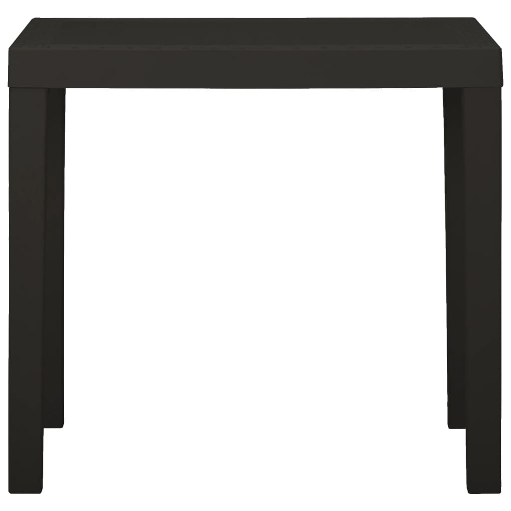Tavolo da Giardino Antracite 79x65x72 cm in Plastica