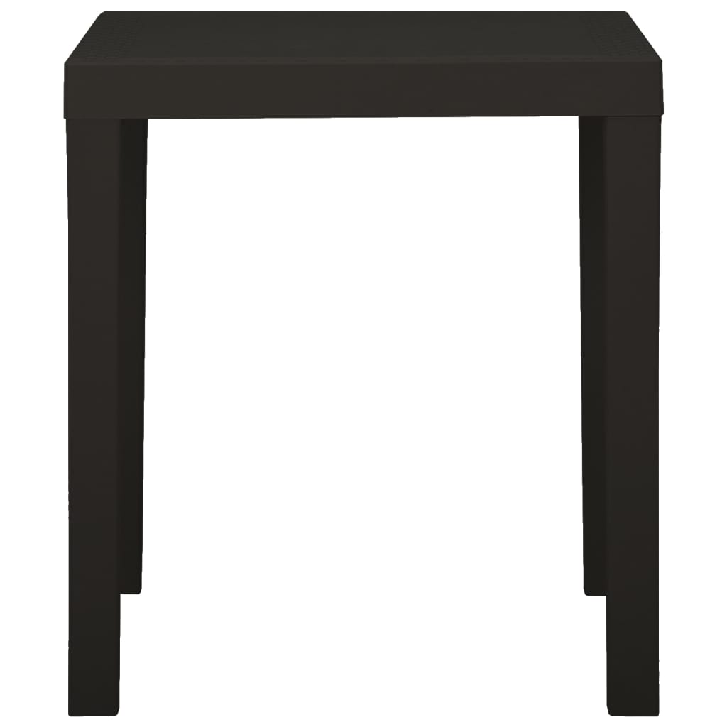 Tavolo da Giardino Antracite 79x65x72 cm in Plastica