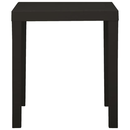 Tavolo da Giardino Antracite 79x65x72 cm in Plastica