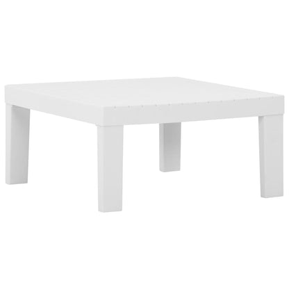 Tavolino da Salotto per Giardino in Plastica Bianco