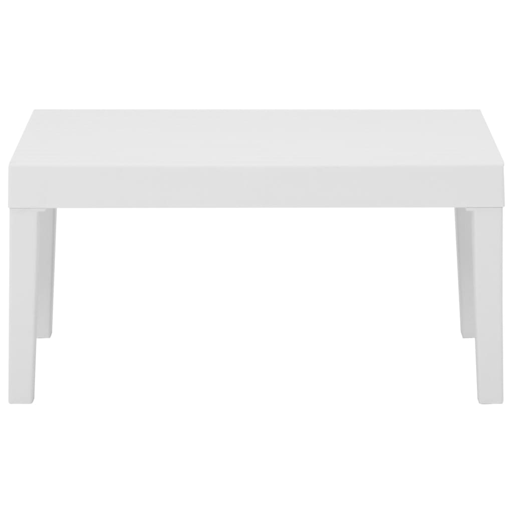 Tavolino da Salotto per Giardino in Plastica Bianco