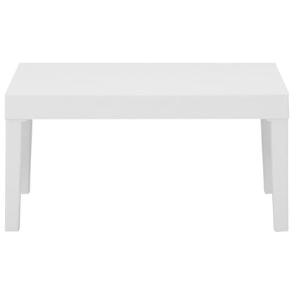 Tavolino da Salotto per Giardino in Plastica Bianco
