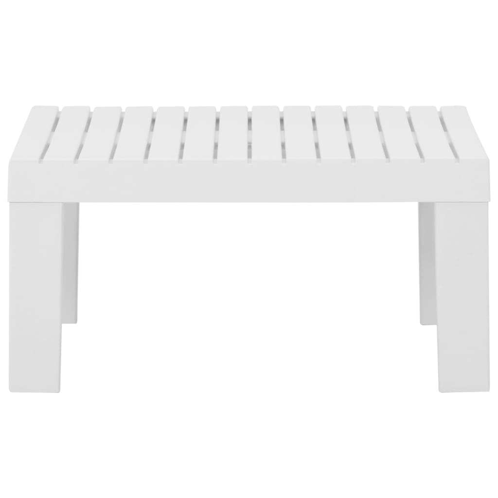 Tavolino da Salotto per Giardino in Plastica Bianco