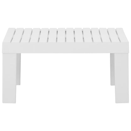 Tavolino da Salotto per Giardino in Plastica Bianco