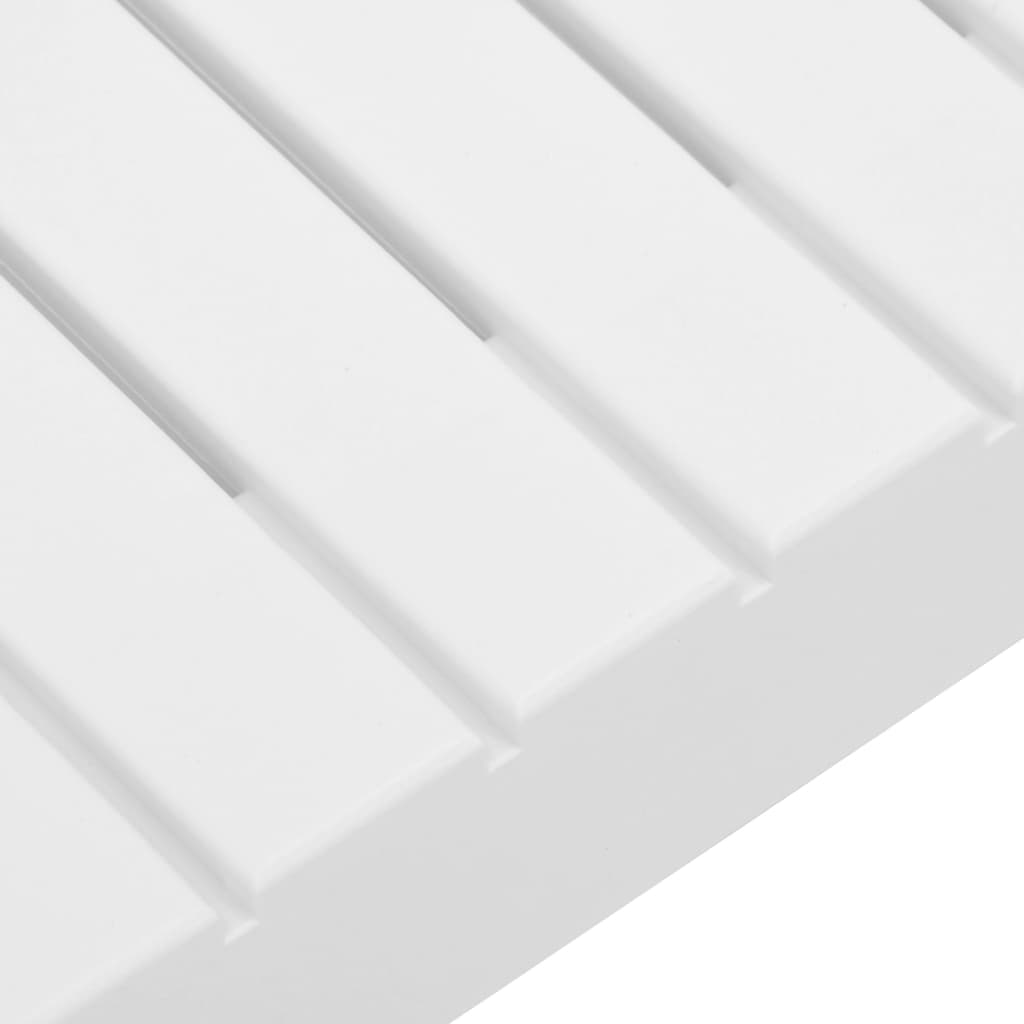 Tavolino da Salotto per Giardino in Plastica Bianco
