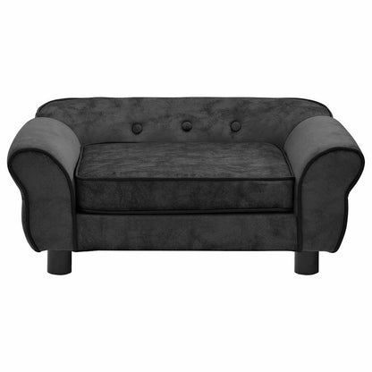 Divano per Cani Grigio Scuro 72x45x30 cm in Peluche
