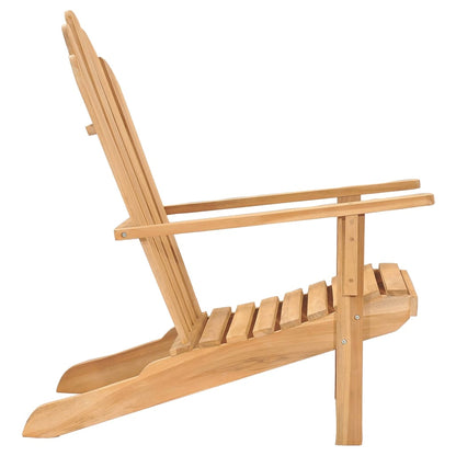 Sedia da Giardino Adirondack con Poggiapiedi Massello di Teak