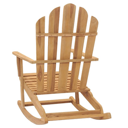 Sedia da Giardino a Dondolo Adirondack Legno Massello di Teak