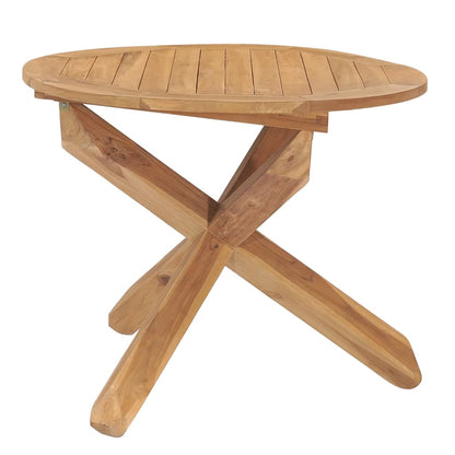 Tavolo da Pranzo da Giardino Ã˜90x75 cm in Massello di Teak