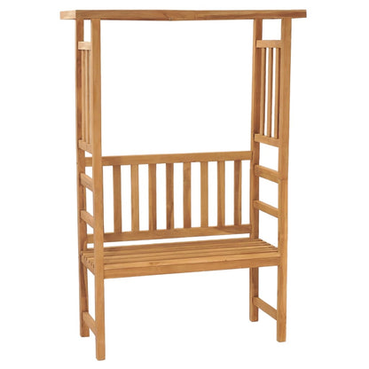 Panca da Giardino con Pergolato 115 cm Legno Massello di Teak