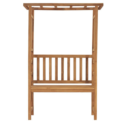 Panca da Giardino con Pergolato 115 cm Legno Massello di Teak
