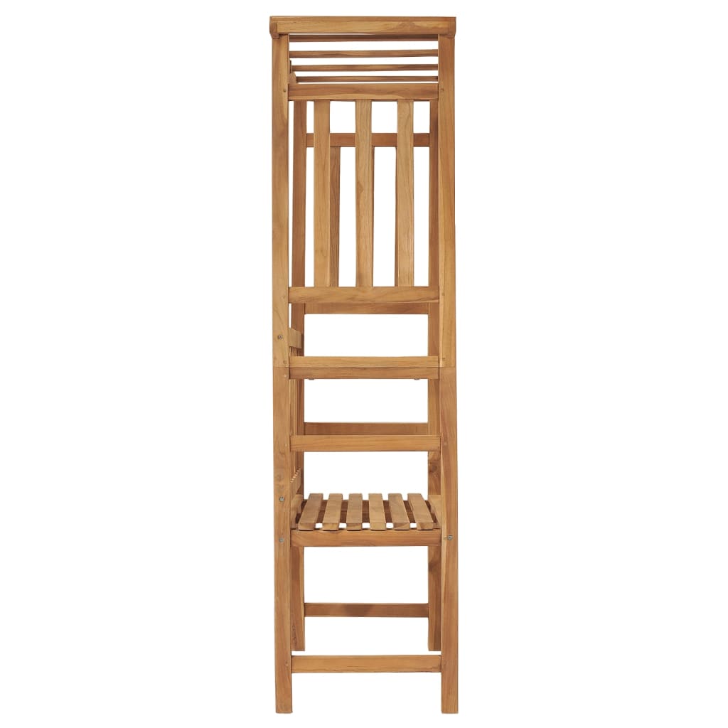 Panca da Giardino con Pergolato 115 cm Legno Massello di Teak