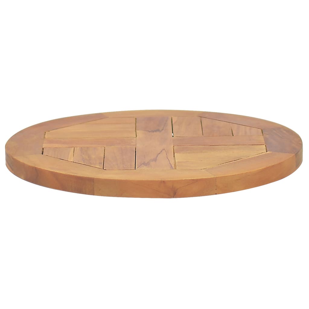 Piano Tavolo in Legno Massello di Teak Rotondo 2,5 cm 40 cm