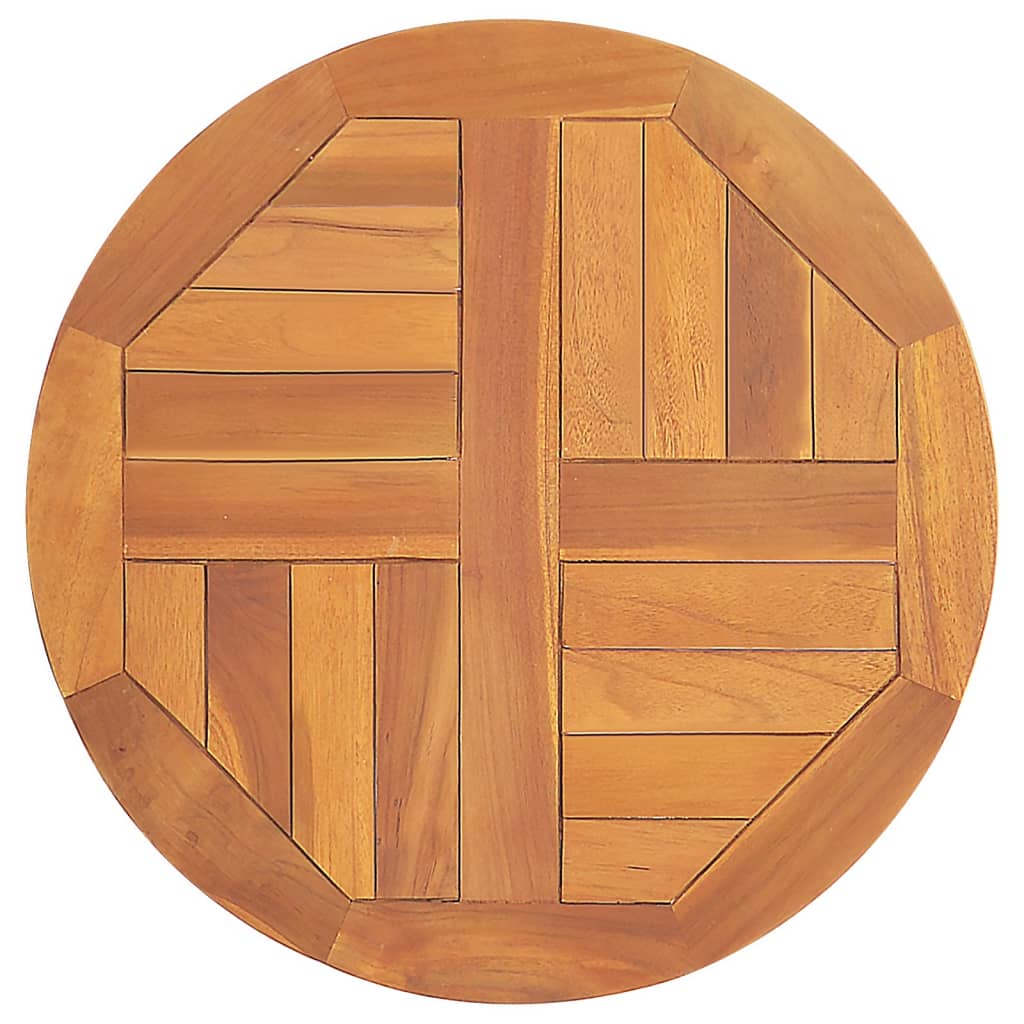 Piano Tavolo in Legno Massello di Teak Rotondo 2,5 cm 50 cm