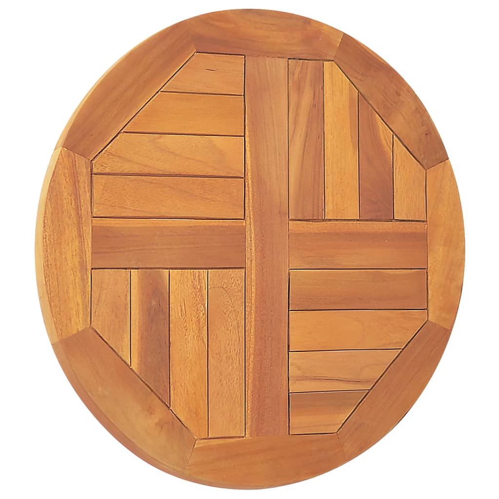 Piano Tavolo in Legno Massello di Teak Rotondo 2,5 cm 50 cm