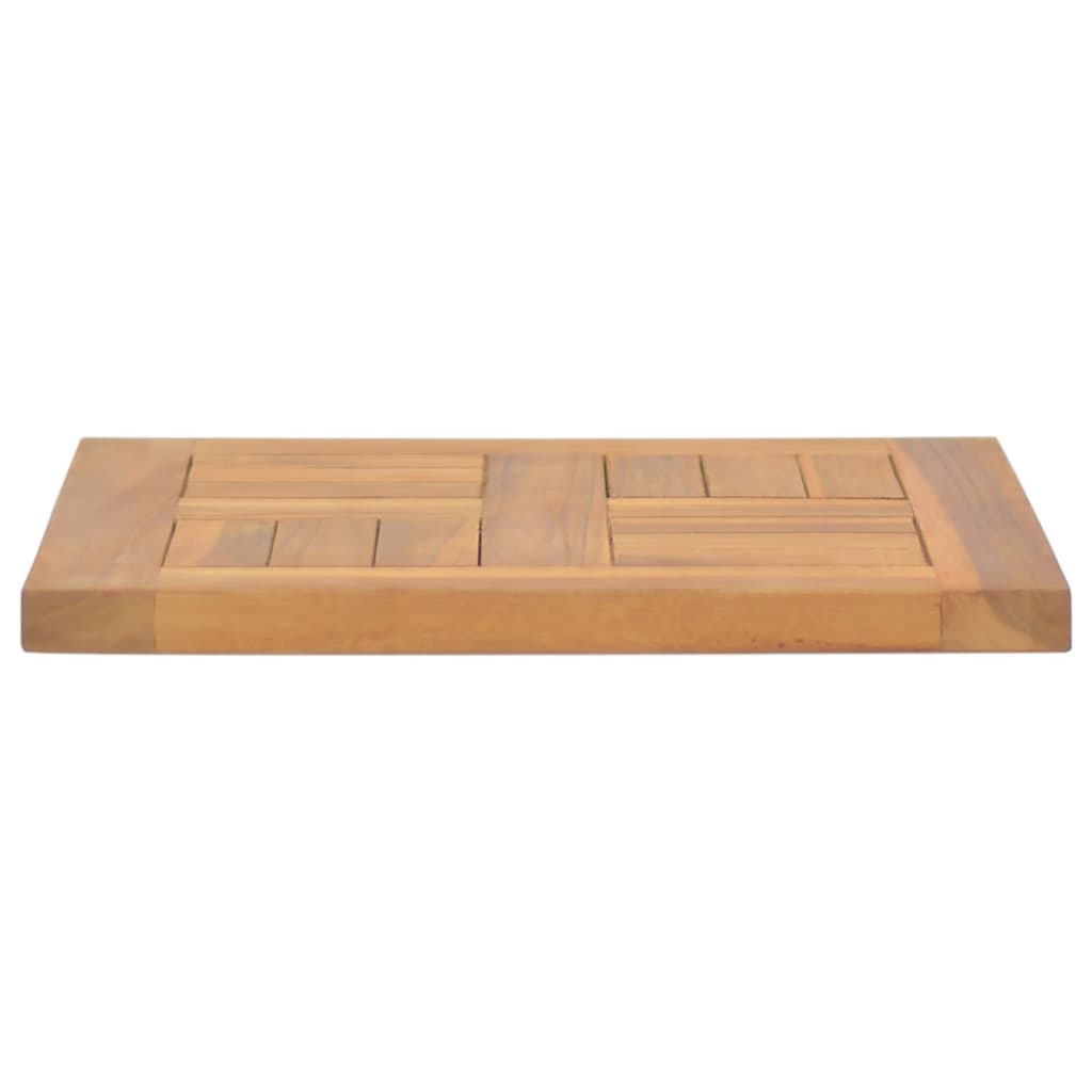 Piano Tavolo Quadrato 40x40x2,5 cm in Legno Massello di Teak