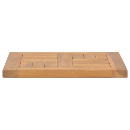 Piano Tavolo Quadrato 40x40x2,5 cm in Legno Massello di Teak