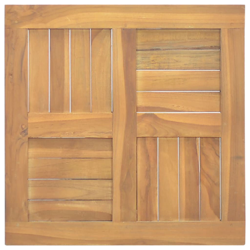 Piano Tavolo Quadrato 50x50x2,5 cm in Legno Massello di Teak