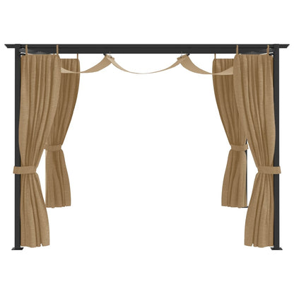 Gazebo 4x3 m Grigio Talpa