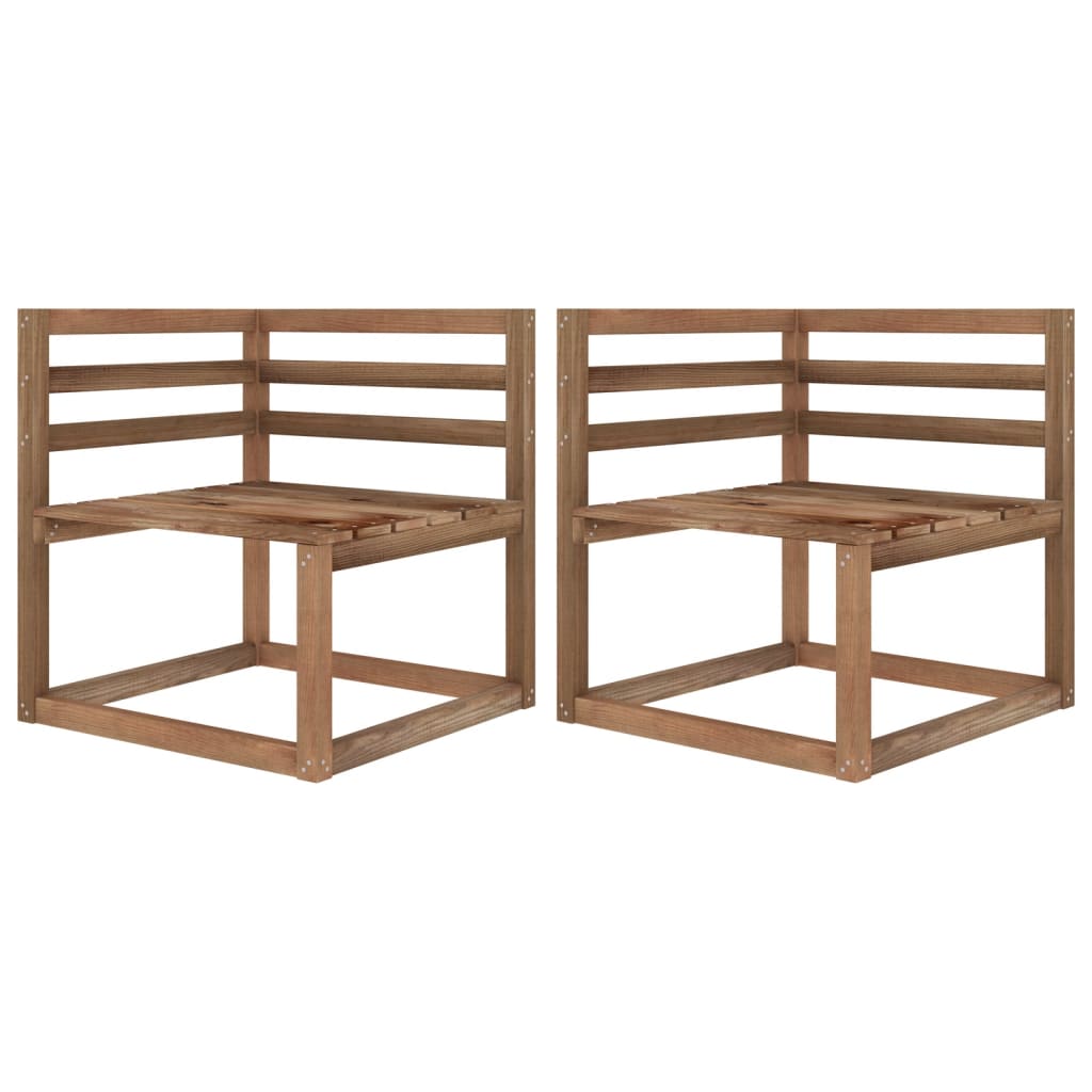 Divano da Giardino Pallet 2Posti con Cuscini Tortora Legno Pino