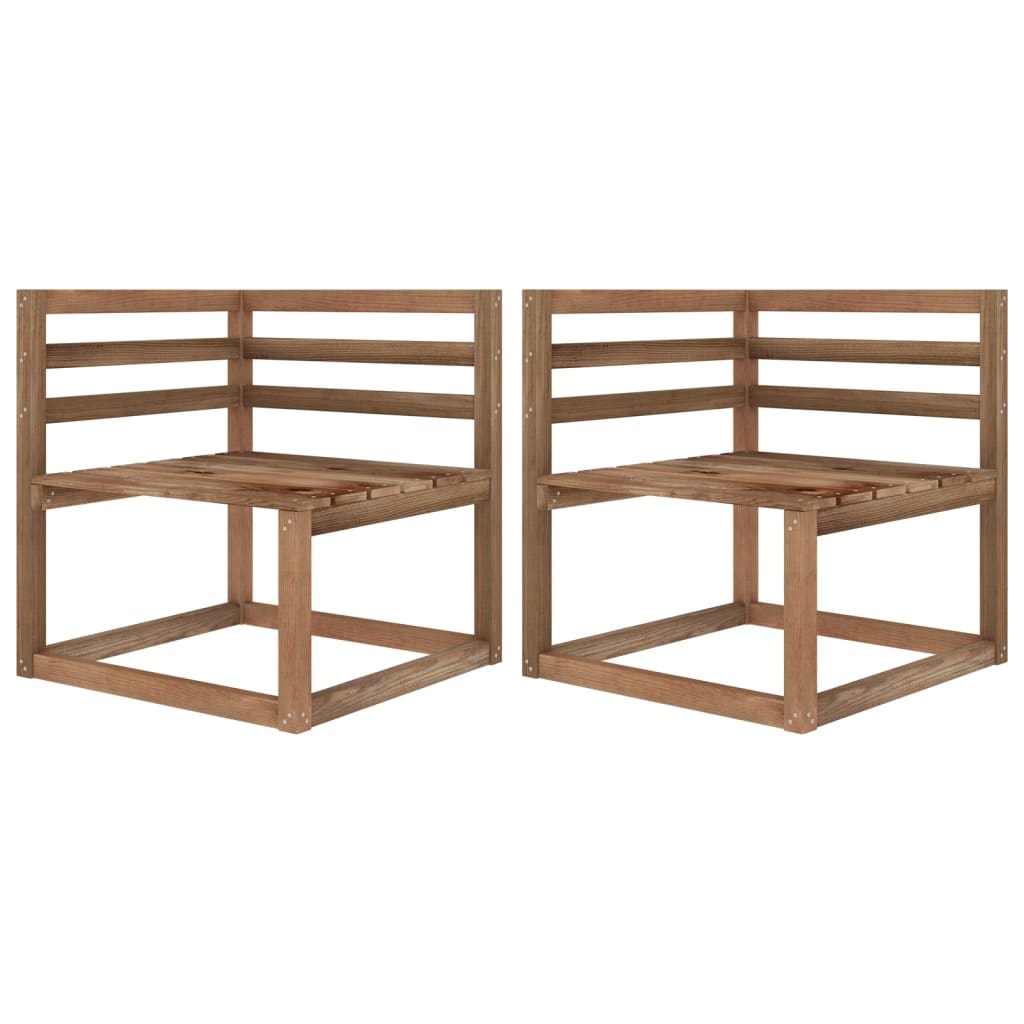 Divano Giardino Pallet 2 Posti Cuscini Verde Chiaro Legno Pino