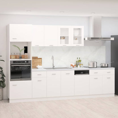 Set Armadi da Cucina 7 pz Lyon Bianco in Truciolato