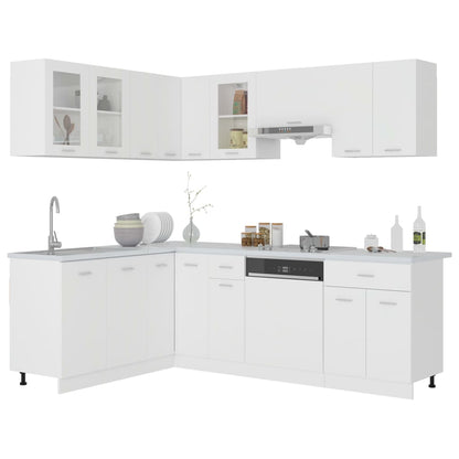 Set Armadi da Cucina 11 pz Bianco in Truciolato
