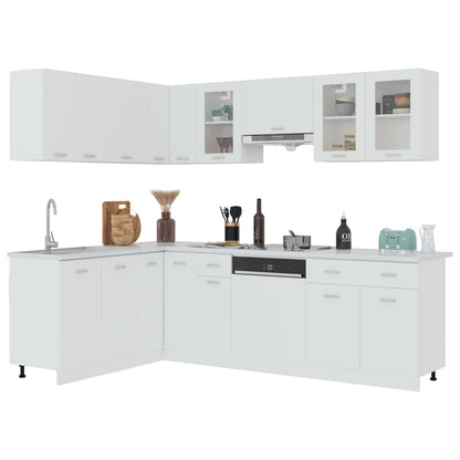 Set Armadi da Cucina 11 pz Bianco in Truciolato
