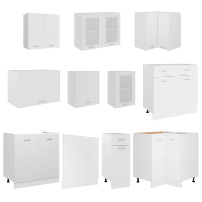 Set Armadi da Cucina 11 pz Bianco in Truciolato