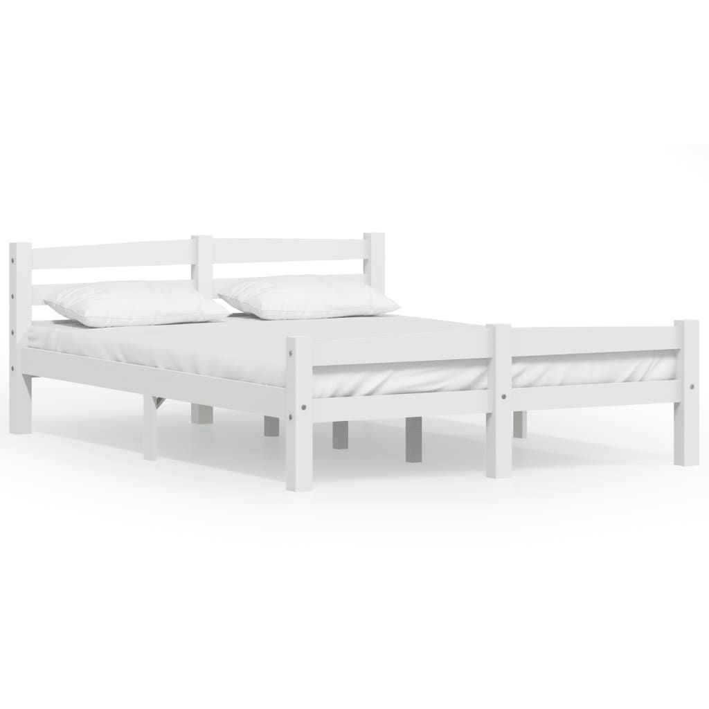 Giroletto senza Materasso Bianco 140x200 cm in Legno di Pino