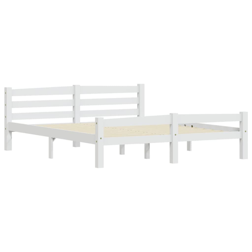 Giroletto senza Materasso Bianco 160x200 cm in Legno di Pino