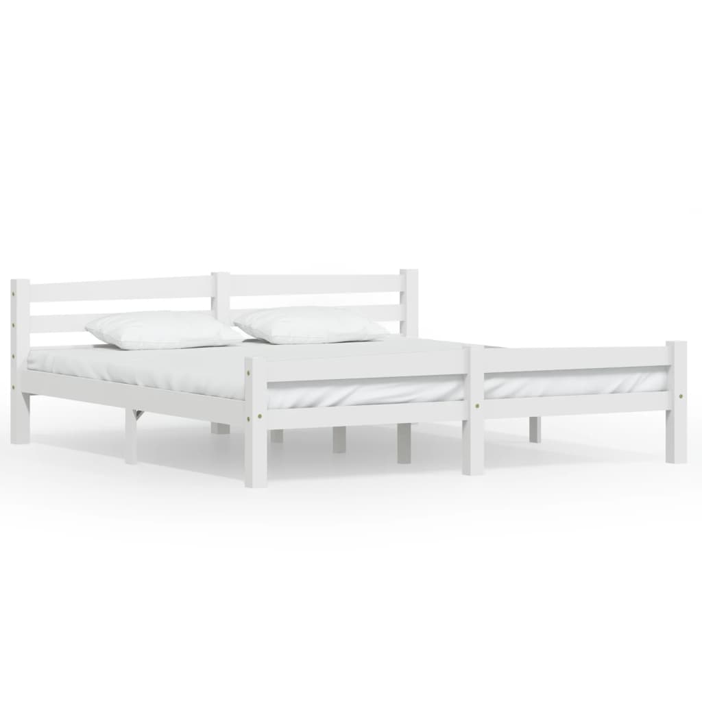 Giroletto senza Materasso Bianco 180x200 cm in Legno di Pino