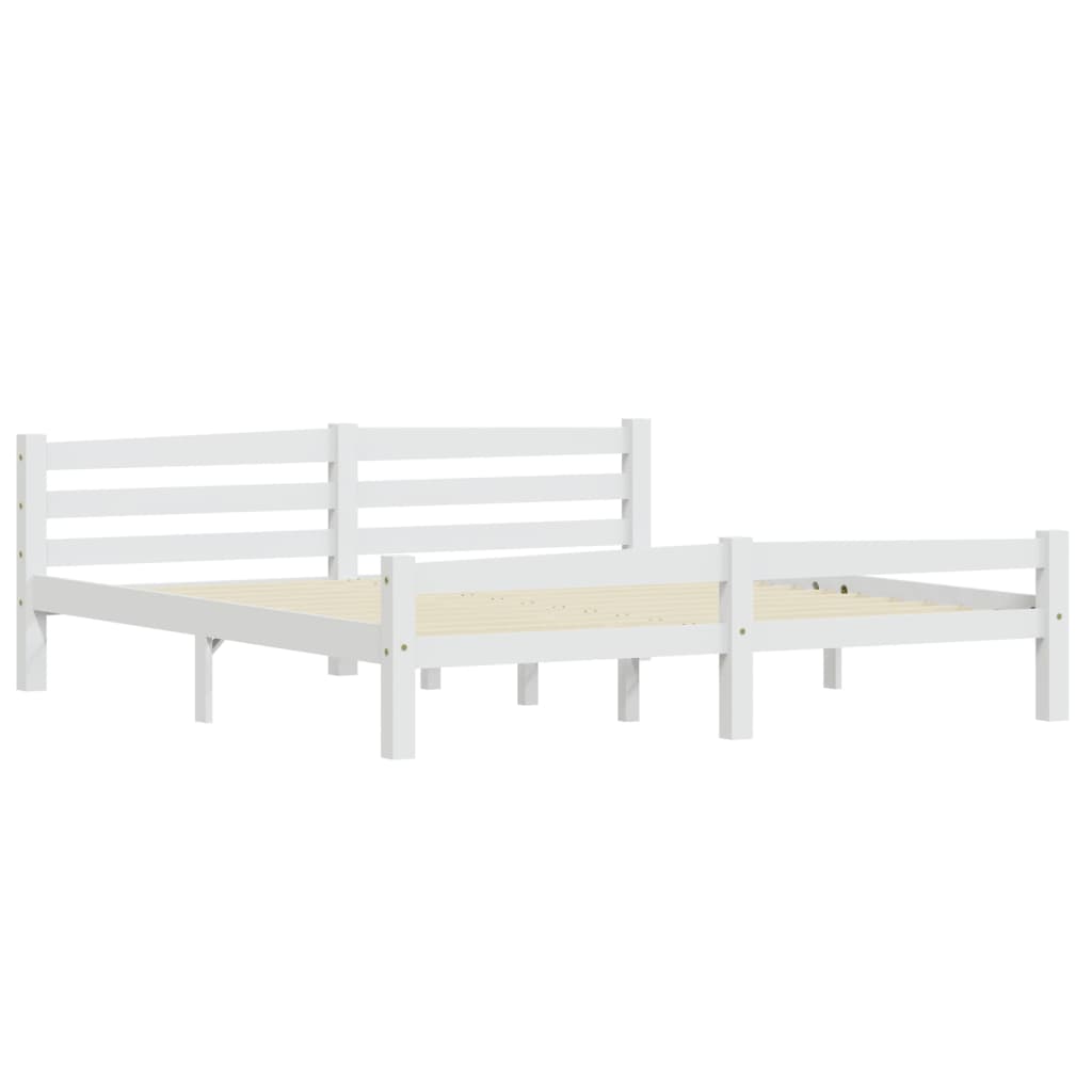 Giroletto senza Materasso Bianco 180x200 cm in Legno di Pino