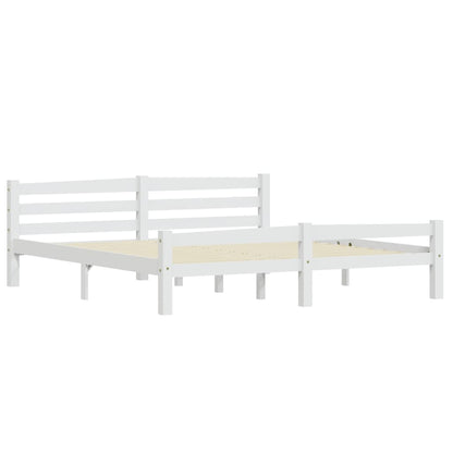 Giroletto senza Materasso Bianco 180x200 cm in Legno di Pino