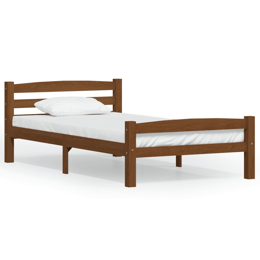 Giroletto senza Materasso Ambrato Legno Massello Pino 90x200 cm