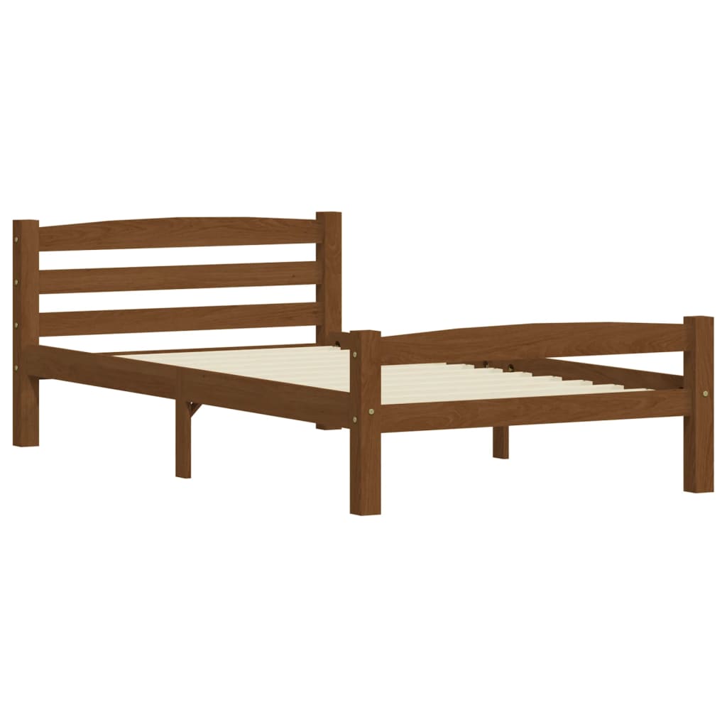 Giroletto senza Materasso Ambrato Legno Massello Pino 90x200 cm