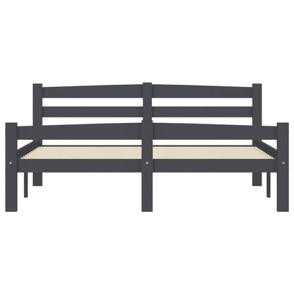 Giroletto senza Materasso Grigio Scuro 120x200 cm Legno Pino