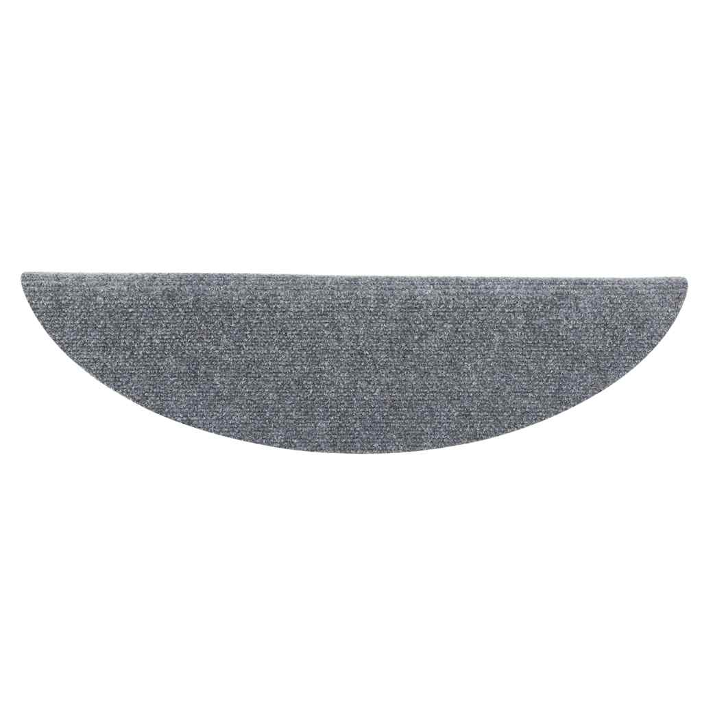 Tappetini per Scale Adesivi 10 pz 56x17x3 cm Grigio Chiaro