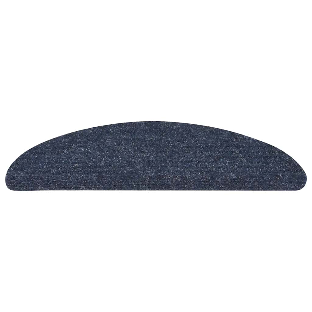 Tappetini per scale autoadesivi 10 pz 56x17x3 cm blu semicircolari