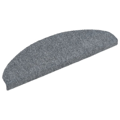 Tappetini per scale autoadesivi 10 pz 65x21x4 cm Grigio chiaro Semicircolari Grandi