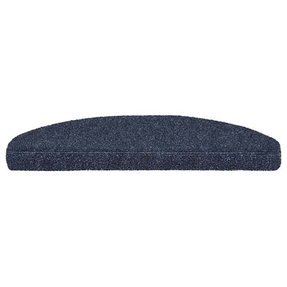 Tappetini per scale autoadesivi 5 pz 65x21x4 cm blu semicircolari grandi