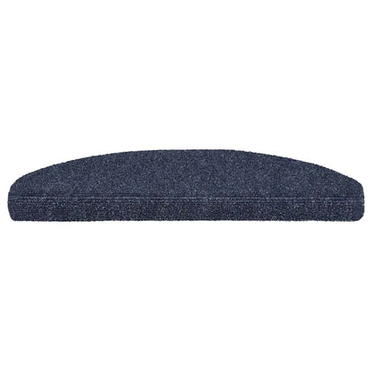 Tappetini per scale autoadesivi 10 pz 65x21x4 cm blu semicircolari grandi