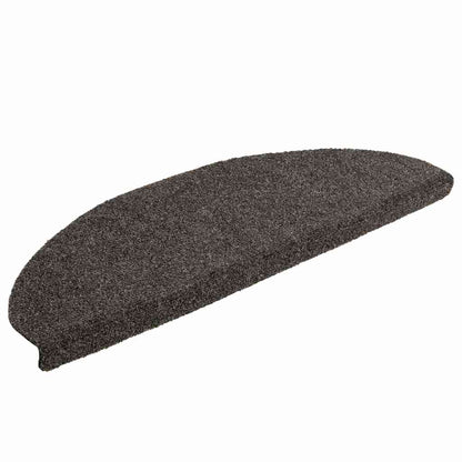 Tappetini per scale autoadesivi 5 pz 65x21x4 cm antracite semicircolari grandi