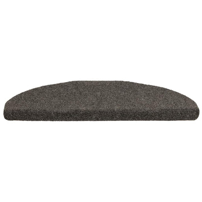 Tappetini per scale autoadesivi 5 pz 65x21x4 cm antracite semicircolari grandi