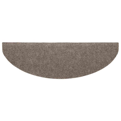 Tappetini per scale autoadesivi 5 pz 65x21x4 cm beige semicircolari grandi