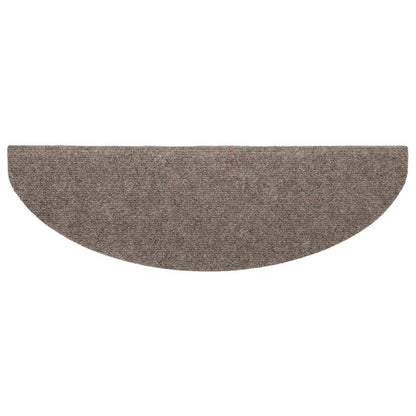 Tappetini per scale autoadesivi 10 pz 65x21x4 cm beige semicircolari grandi
