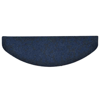Tappetini per scale autoadesivi 10 pz 65x21x4 cm blu navy semicircolari grandi